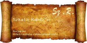 Szkala Rabán névjegykártya